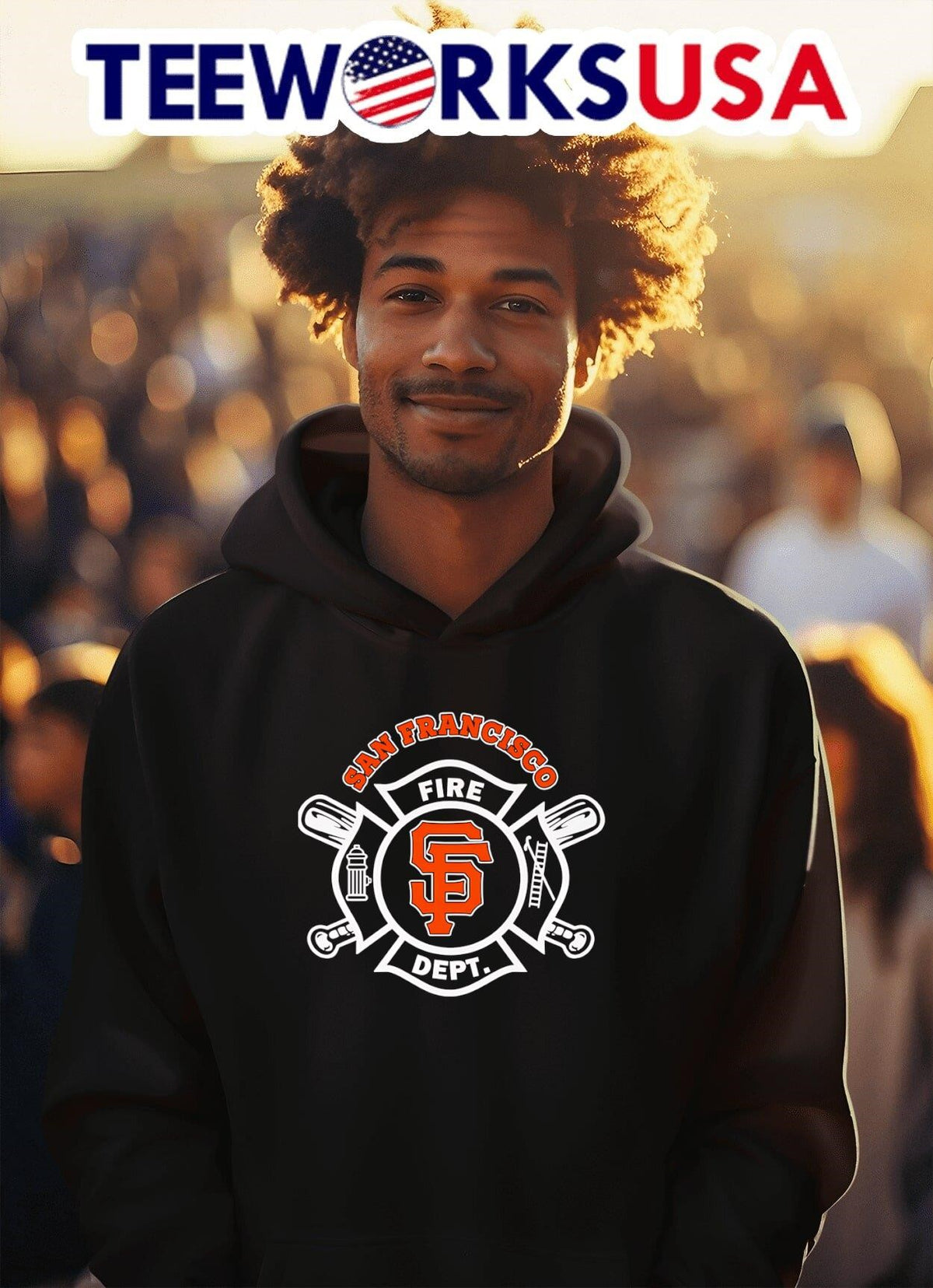 Fire dept San Francisco Giants baseball - Adult & Kids T-Shirts, Sweatshirts & Hoodies apparel design preview 2