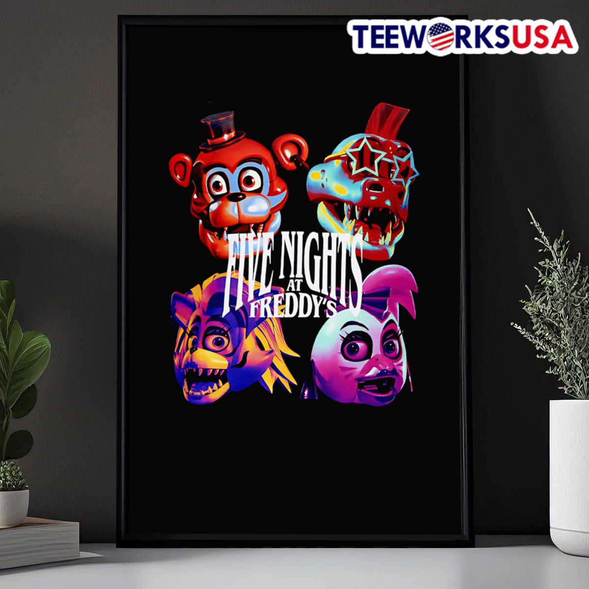 Five Night at Freddy's Glamrock and the Freddy Bunch - Adult & Kids T-Shirts, Sweatshirts & Hoodies apparel design preview 5