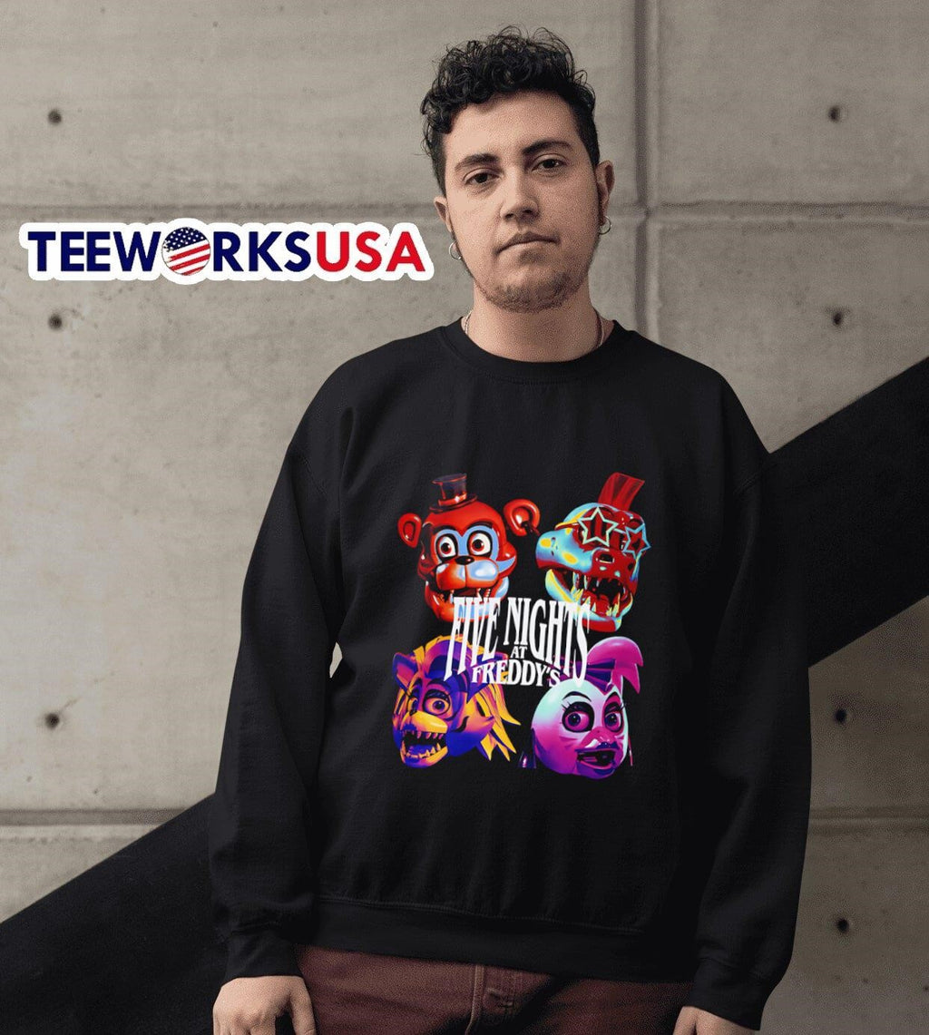 Five Night at Freddy's Glamrock and the Freddy Bunch - Adult & Kids T-Shirts, Sweatshirts & Hoodies apparel design preview 6