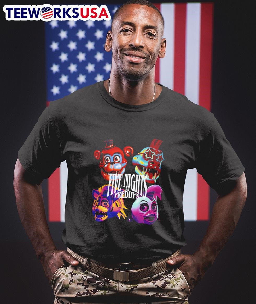 Five Night at Freddy's Glamrock and the Freddy Bunch - Adult & Kids T-Shirts, Sweatshirts & Hoodies apparel design preview 1