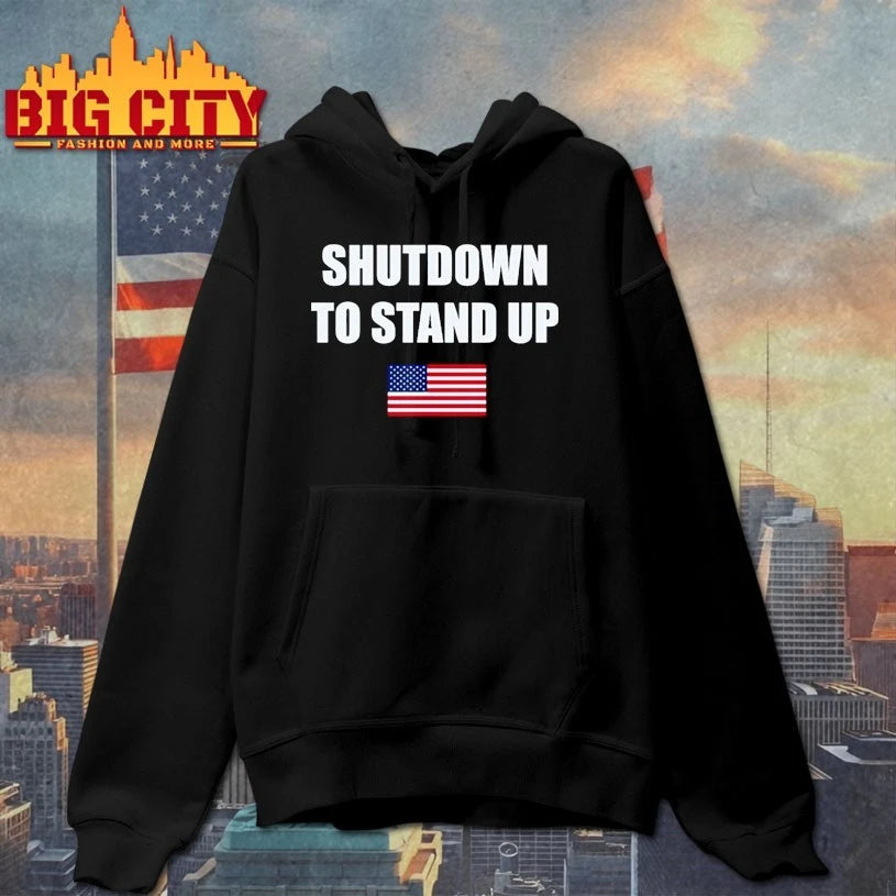 Flag Shutdown To Stand Up - Adult & Kids T-Shirts, Sweatshirts & Hoodies apparel design preview 2