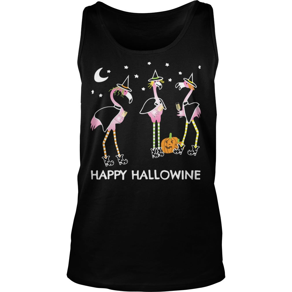 Flamingos Happy Hallowine - Adult & Kids T-Shirts, Sweatshirts & Hoodies apparel design preview 3