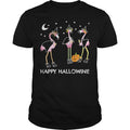 Flamingos Happy Hallowine - Adult & Kids T-Shirts, Sweatshirts & Hoodies apparel design preview 1