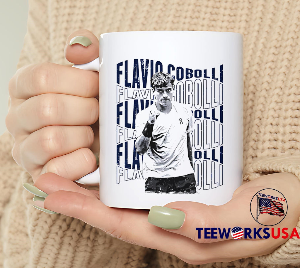 Flavio Cobolli Psychedelic Name - Adult & Kids T-Shirts, Sweatshirts & Hoodies apparel design preview 6