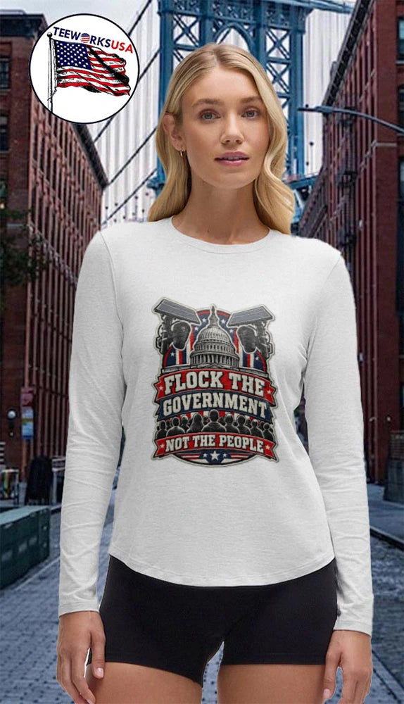Flock The Government Not People Capitol Surveillance - Adult & Kids T-Shirts, Sweatshirts & Hoodies apparel design preview 4
