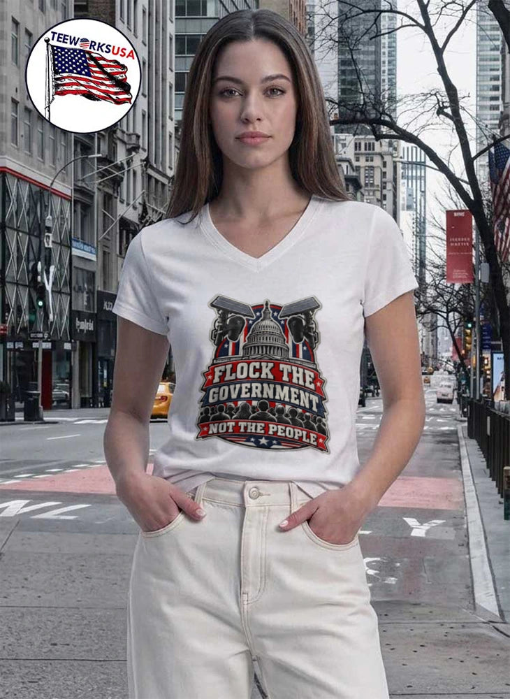Flock The Government Not People Capitol Surveillance - Adult & Kids T-Shirts, Sweatshirts & Hoodies apparel design preview 7