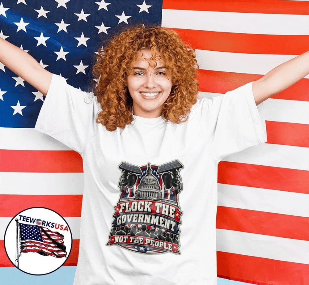 Flock The Government Not People Capitol Surveillance - Adult & Kids T-Shirts, Sweatshirts & Hoodies apparel design preview 2