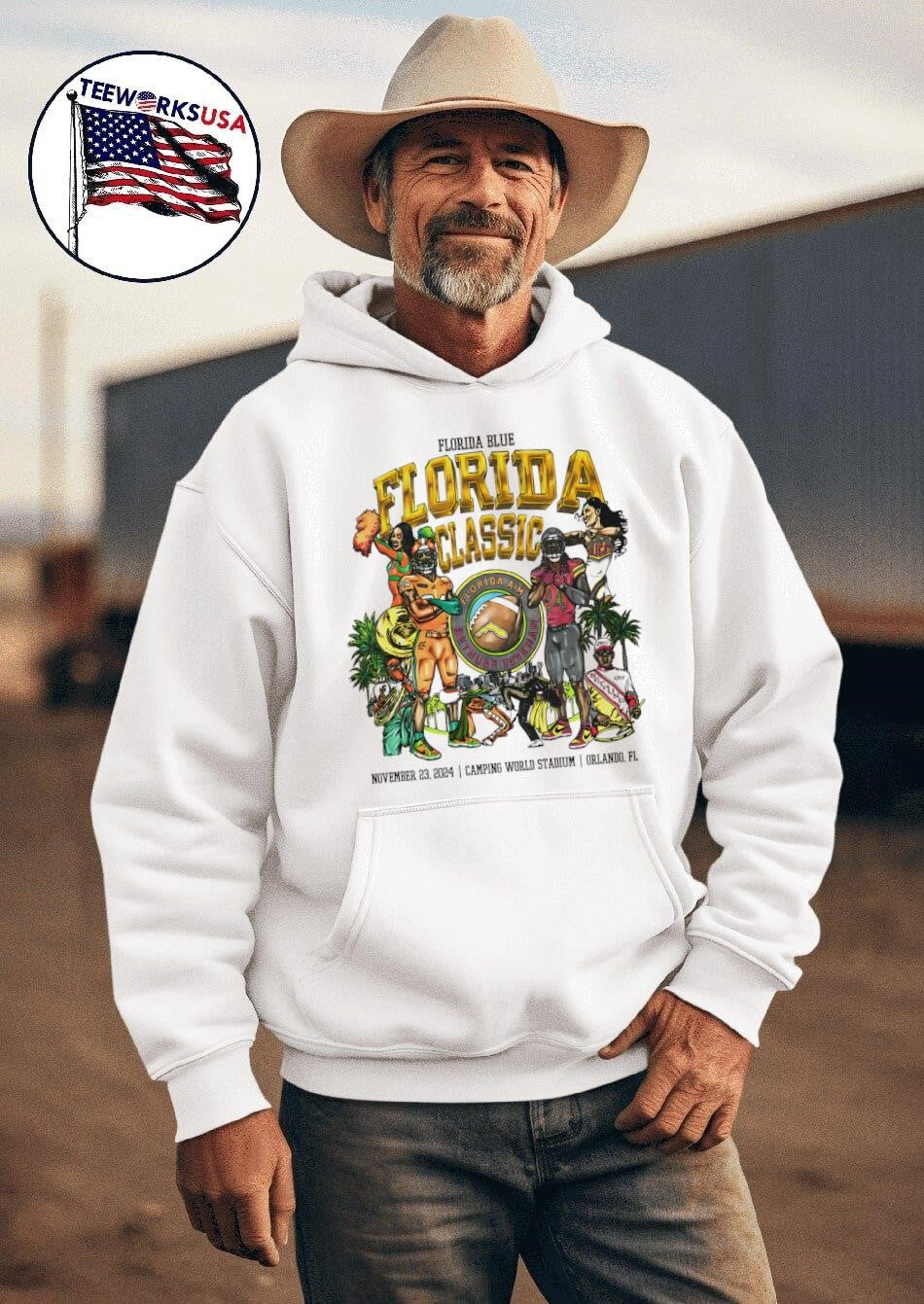 Florida Blue Classic Rivalry A&M vs Bethune-Cookman - Adult & Kids T-Shirts, Sweatshirts & Hoodies apparel design preview 2