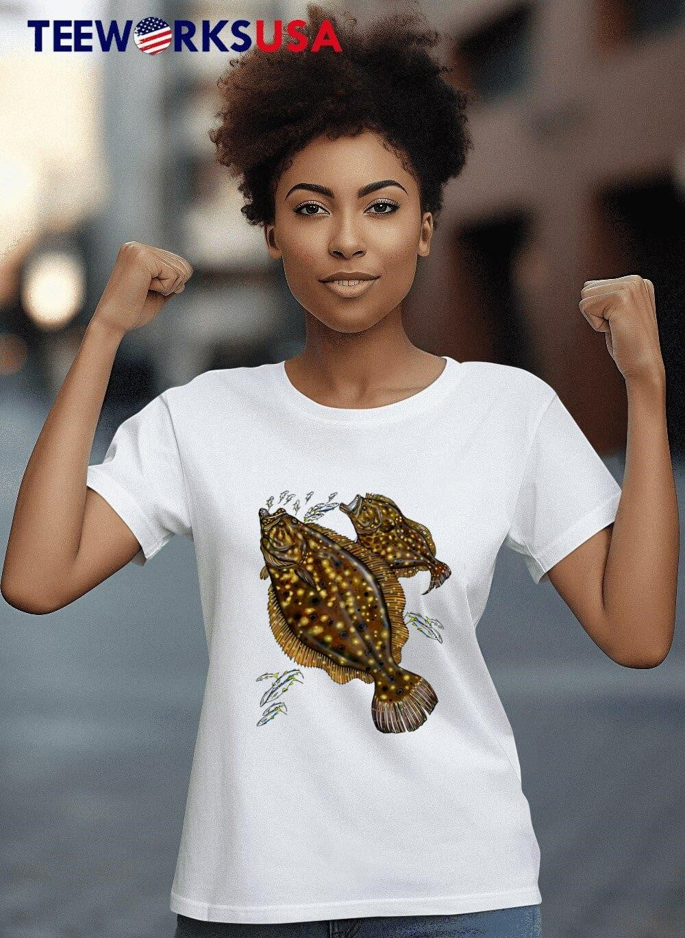 Flounder Arctic Blue Performance - Adult & Kids T-Shirts, Sweatshirts & Hoodies apparel design preview 8