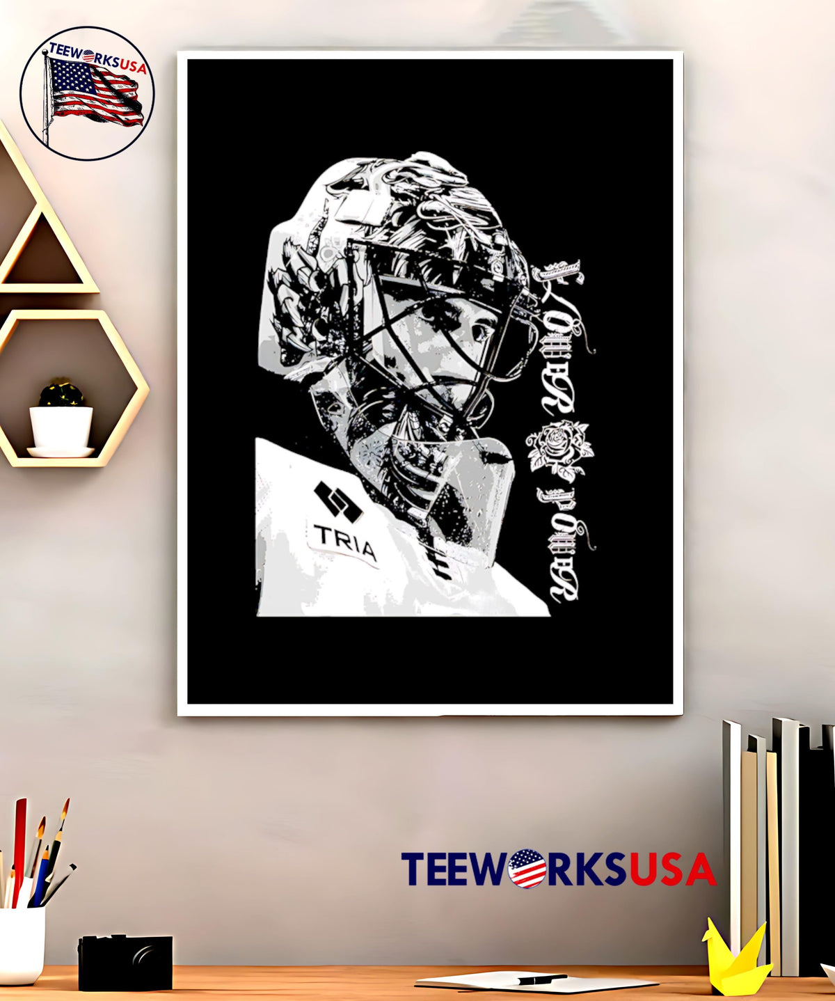 Flower Power Marc-andre Fleury Minnesota Wild - Adult & Kids T-Shirts, Sweatshirts & Hoodies apparel design preview 5
