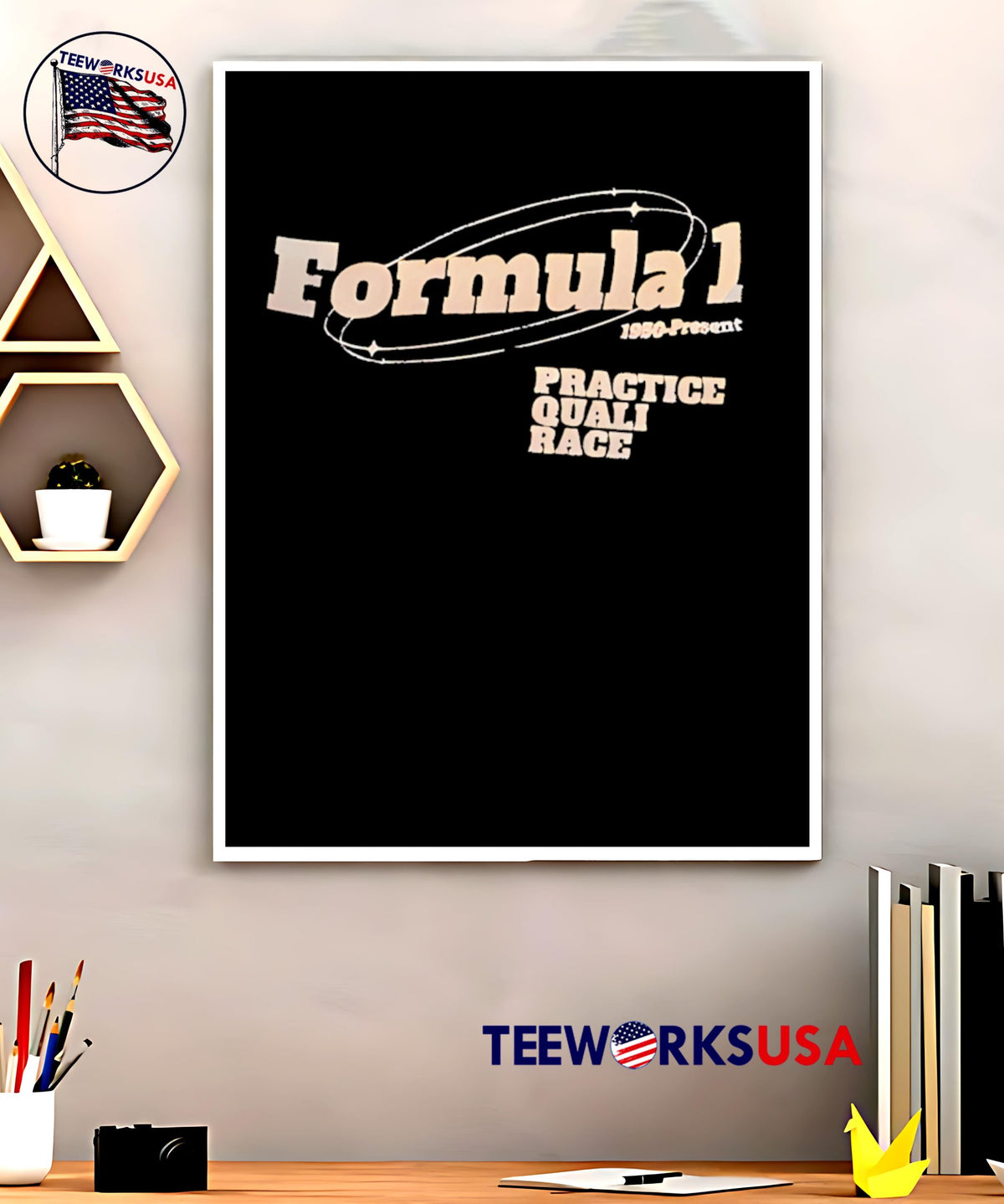 Formula 1 1950-present Practice Qualifying Race - Adult & Kids T-Shirts, Sweatshirts & Hoodies apparel design preview 5