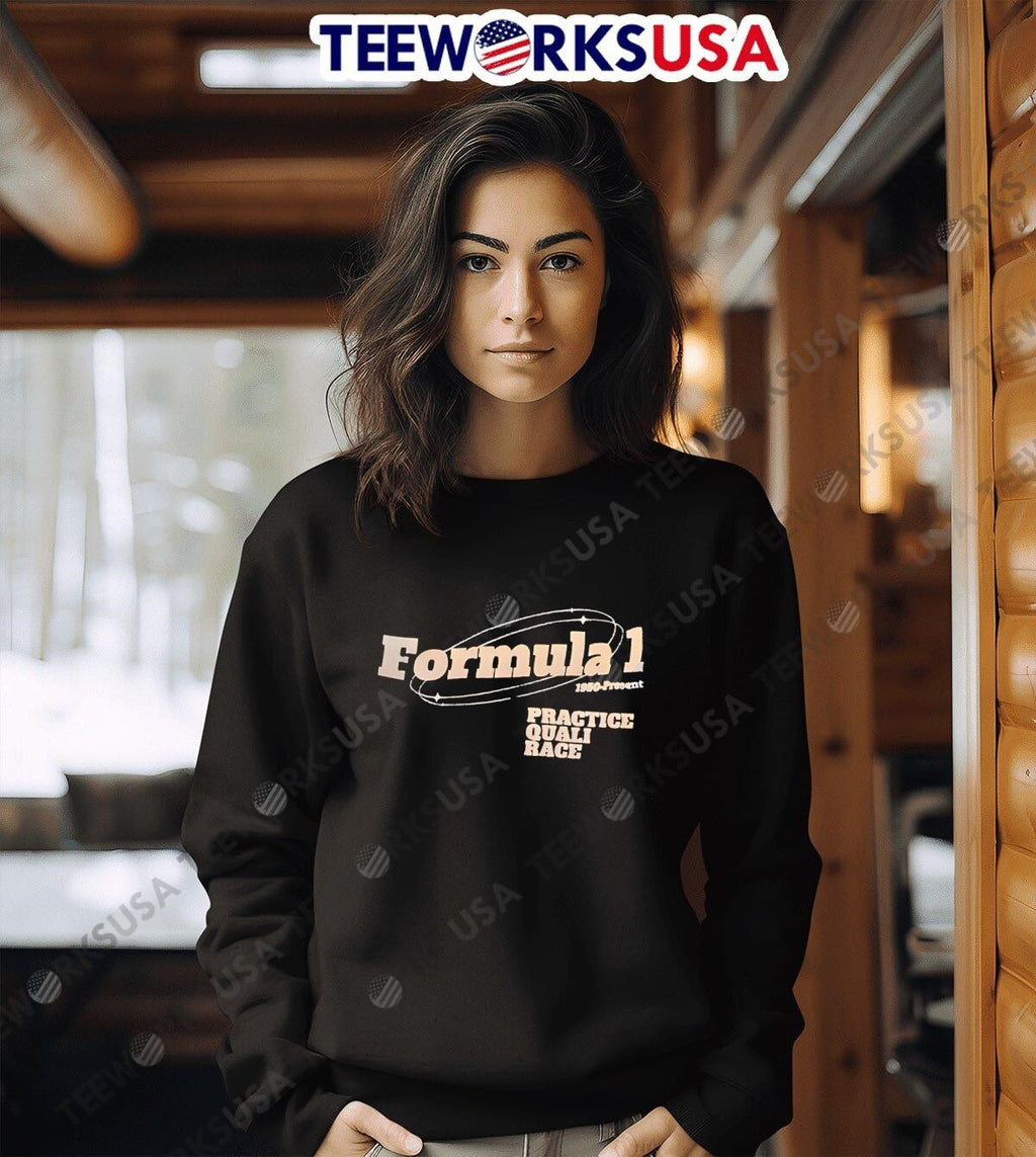 Formula 1 1950-present Practice Qualifying Race - Adult & Kids T-Shirts, Sweatshirts & Hoodies apparel design preview 6