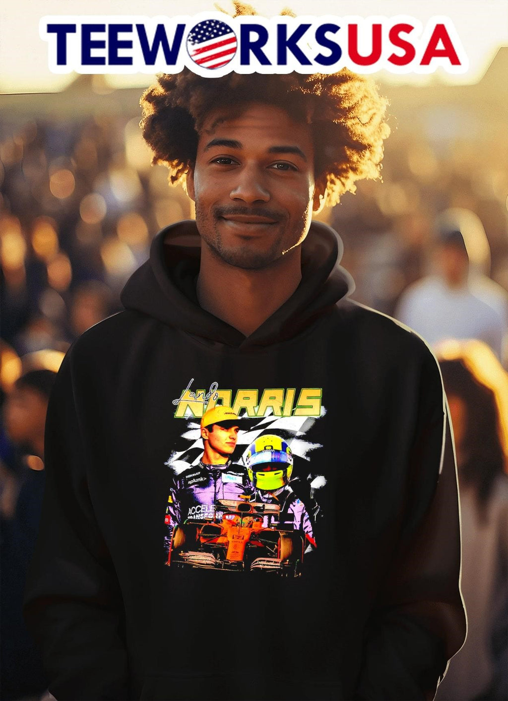 Formula One Lando Norris racing car - Adult & Kids T-Shirts, Sweatshirts & Hoodies apparel design preview 2
