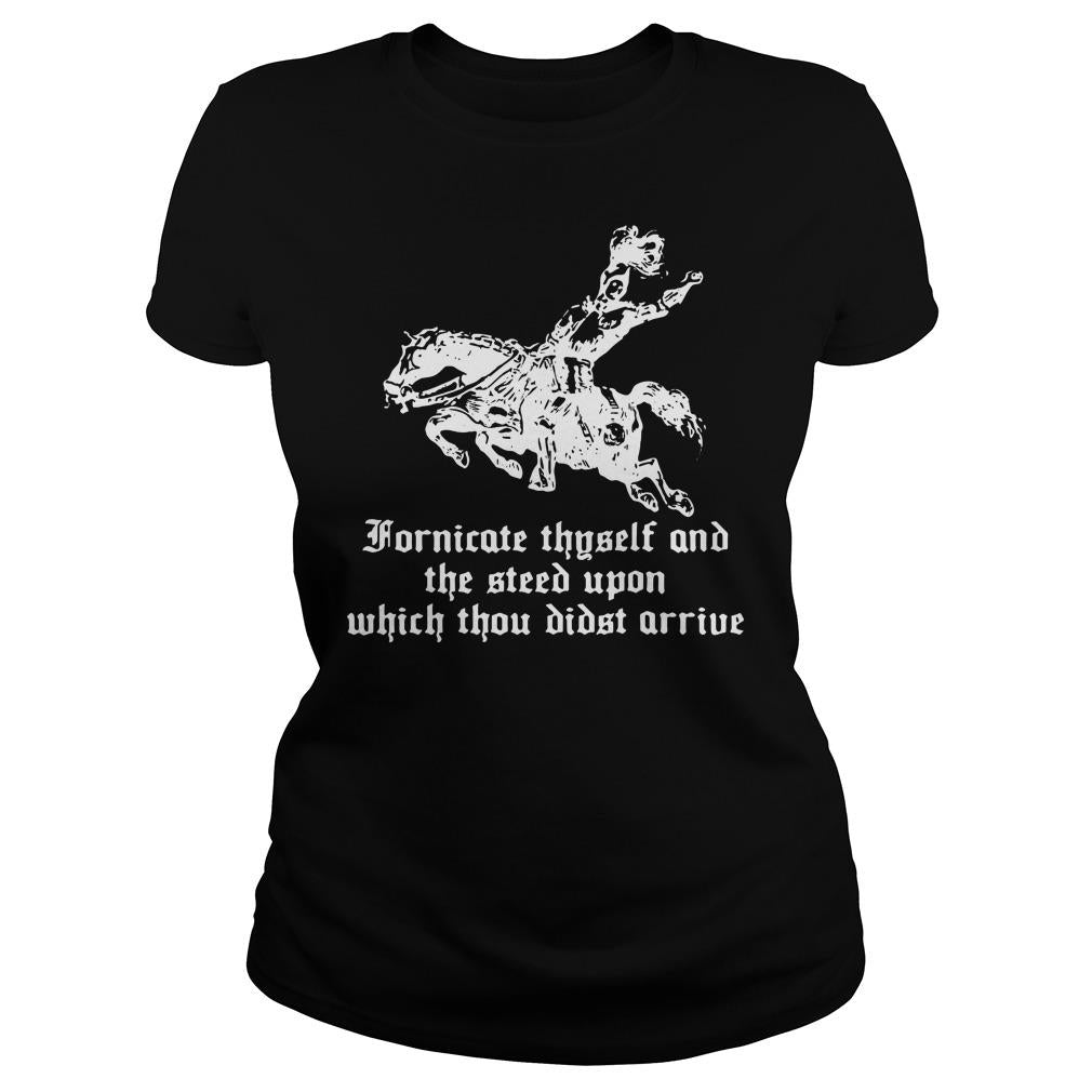 Fornicate Thyself And The Steed Upon Which Thou Didst - Adult & Kids T-Shirts, Sweatshirts & Hoodies apparel design preview 2