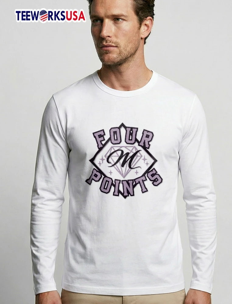 Four Points Cursive M Pastel Diamond Gemstone - Adult & Kids T-Shirts, Sweatshirts & Hoodies apparel design preview 3