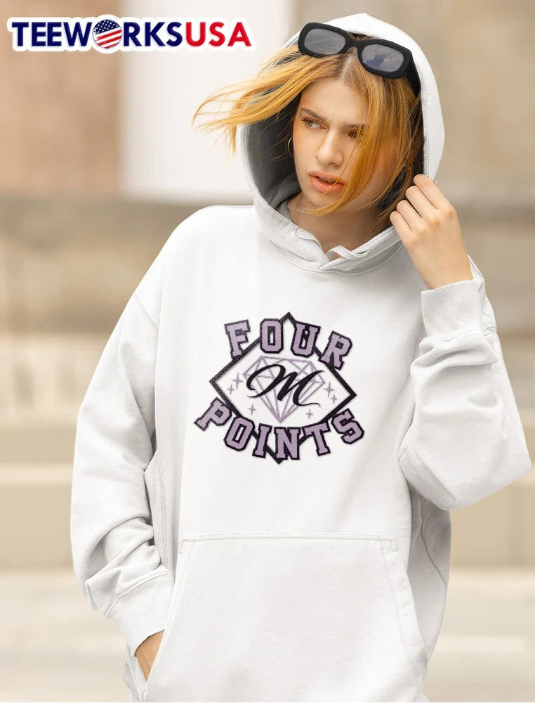 Four Points Cursive M Pastel Diamond Gemstone - Adult & Kids T-Shirts, Sweatshirts & Hoodies apparel design preview 5