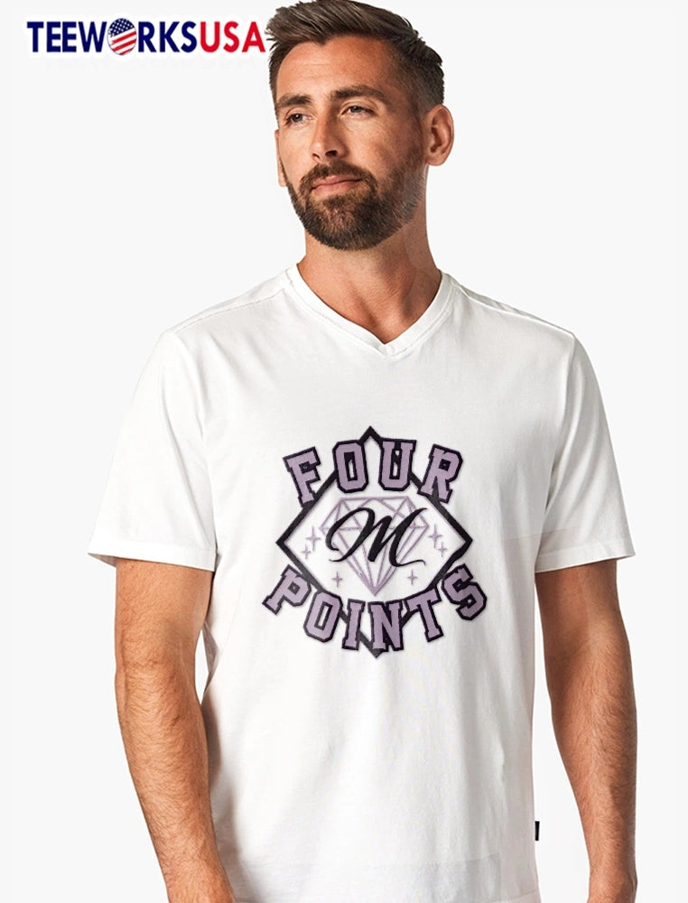 Four Points Cursive M Pastel Diamond Gemstone - Adult & Kids T-Shirts, Sweatshirts & Hoodies apparel design preview 7