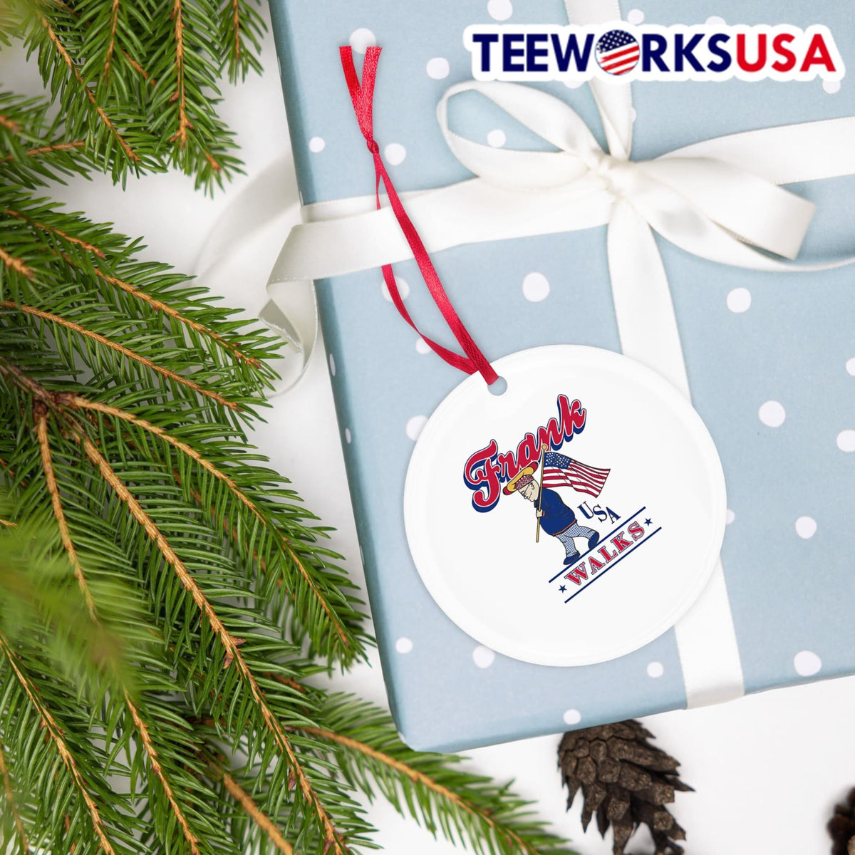 Frank Walks USA flag - Adult & Kids T-Shirts, Sweatshirts & Hoodies apparel design preview 5