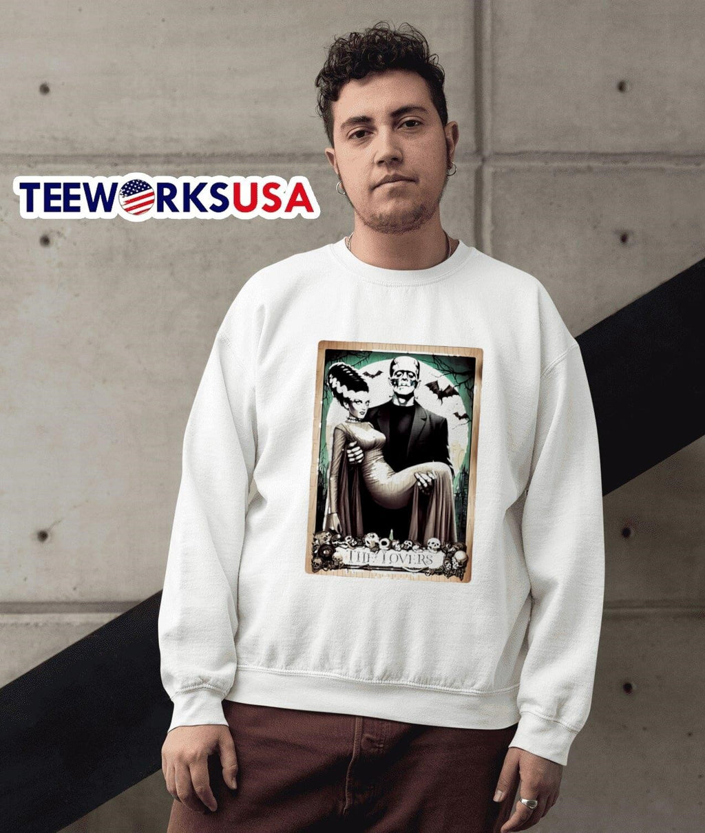 Frankenstein The Lovers Card - Adult & Kids T-Shirts, Sweatshirts & Hoodies apparel design preview 5