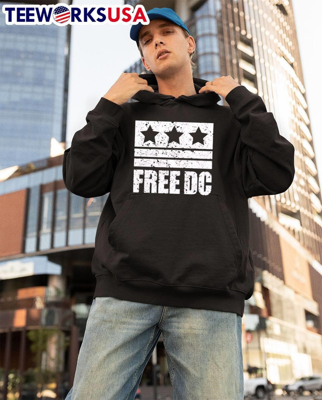 Free DC protest retro political activist - Adult & Kids T-Shirts, Sweatshirts & Hoodies apparel design preview 3