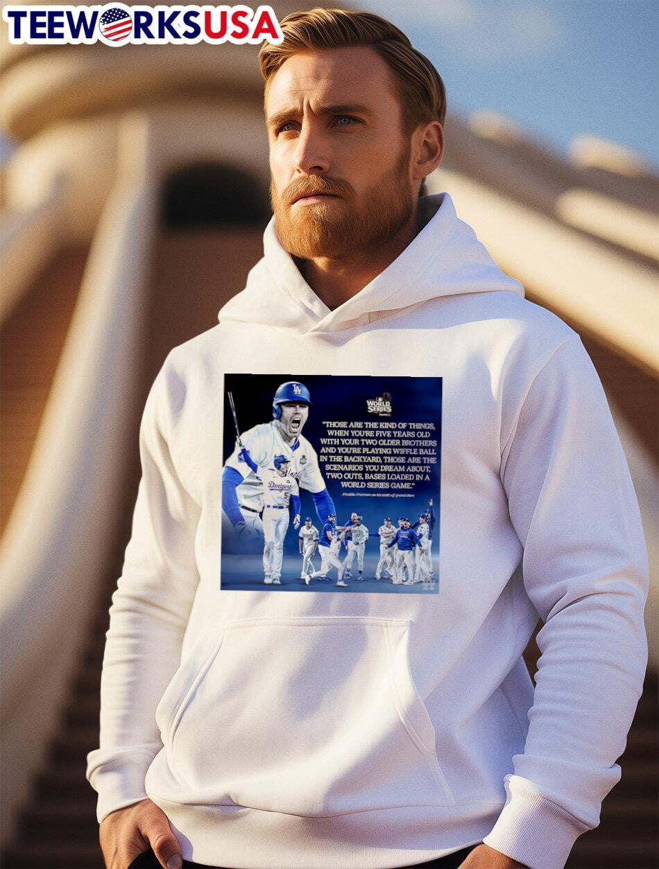 Freeman sealing victory for the Dodgers today - Adult & Kids T-Shirts, Sweatshirts & Hoodies apparel design preview 2