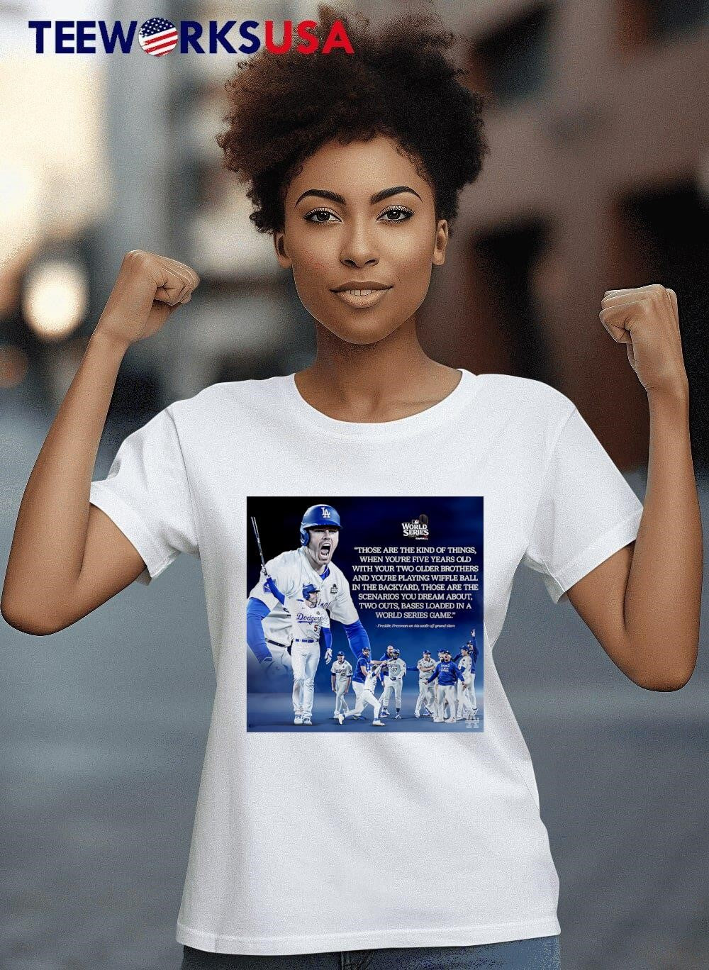 Freeman sealing victory for the Dodgers today - Adult & Kids T-Shirts, Sweatshirts & Hoodies apparel design preview 4