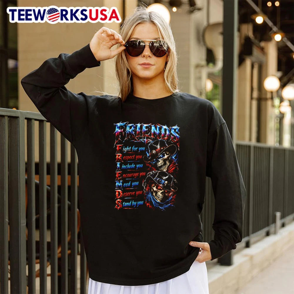 Friends Fight For You Respect Include Encourage Need - Adult & Kids T-Shirts, Sweatshirts & Hoodies apparel design preview 4