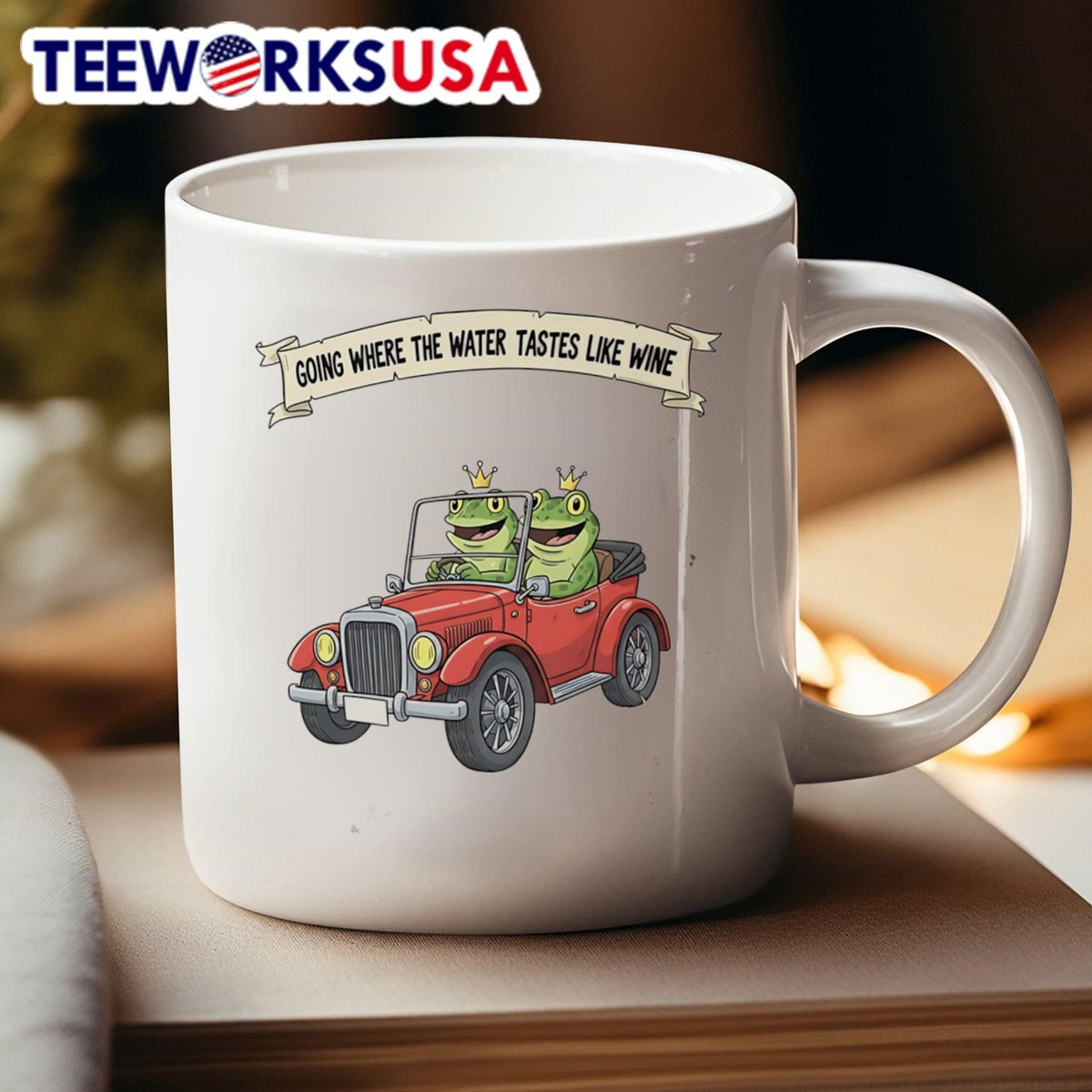 Frog going where the water tastes like wine - Adult & Kids T-Shirts, Sweatshirts & Hoodies apparel design preview 4
