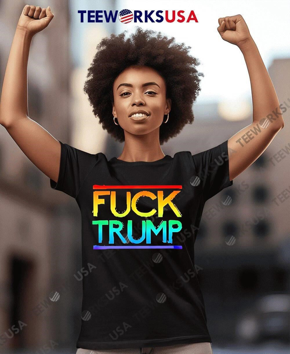 Fuck Trump pride - Adult & Kids T-Shirts, Sweatshirts & Hoodies apparel design preview 8