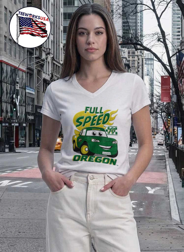 Full Speed To Oregon Ducks Car - Adult & Kids T-Shirts, Sweatshirts & Hoodies apparel design preview 7
