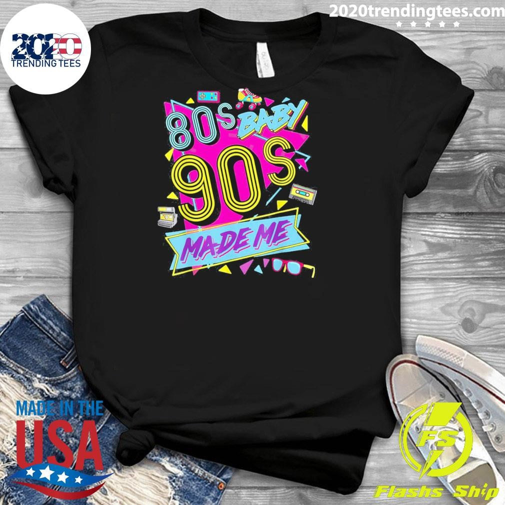 Funny 80's Baby 90's Made Me - Adult & Kids T-Shirts, Sweatshirts & Hoodies apparel design preview 3
