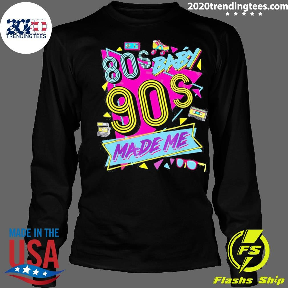 Funny 80's Baby 90's Made Me - Adult & Kids T-Shirts, Sweatshirts & Hoodies apparel design preview 4
