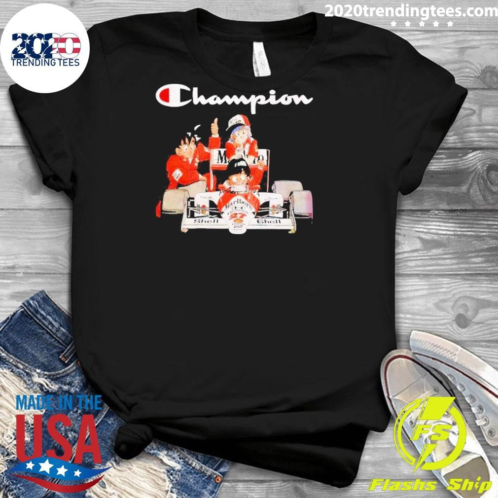 Funny Champion Formula 1 Goku Family - Adult & Kids T-Shirts, Sweatshirts & Hoodies apparel design preview 3