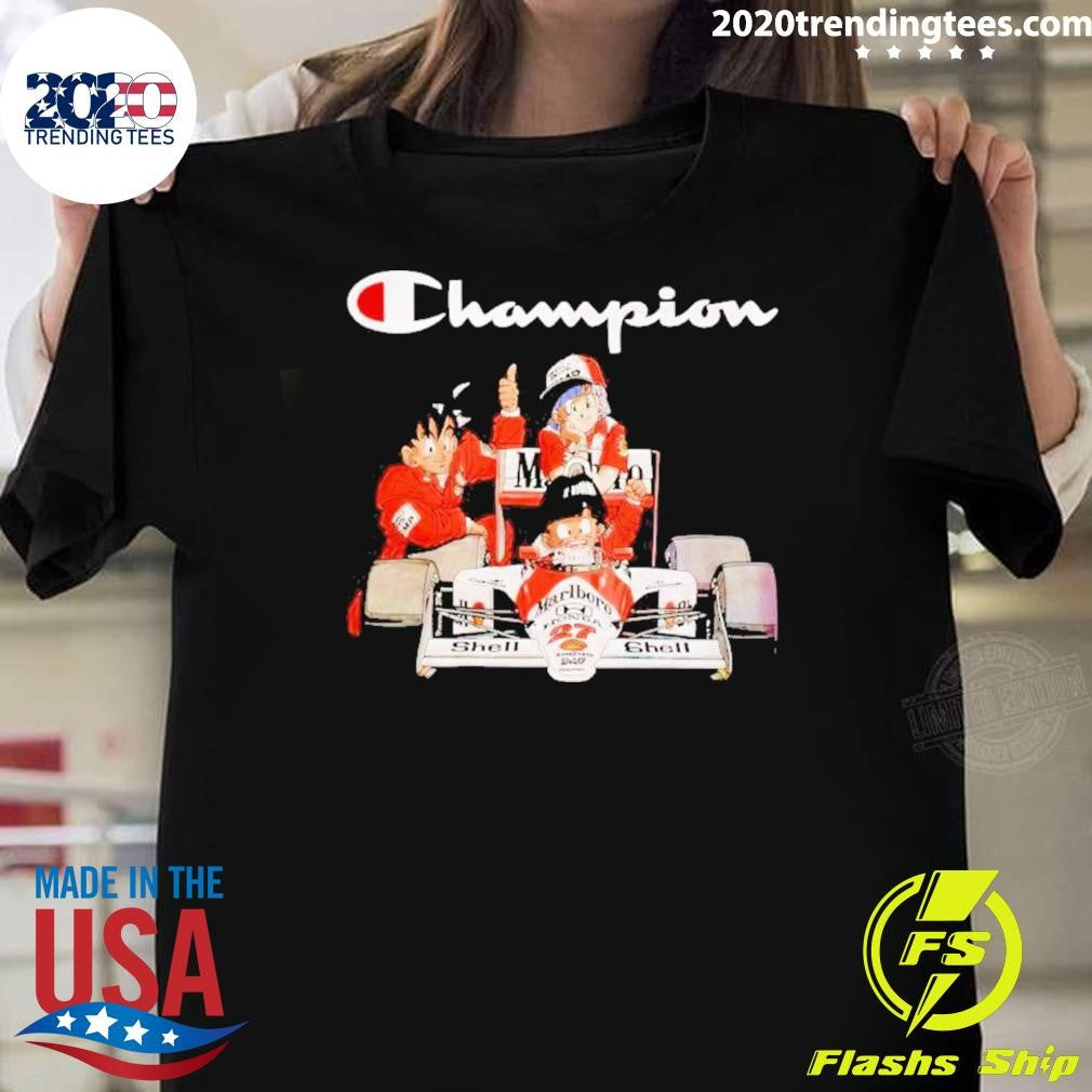 Funny Champion Formula 1 Goku Family - Adult & Kids T-Shirts, Sweatshirts & Hoodies apparel design preview 1