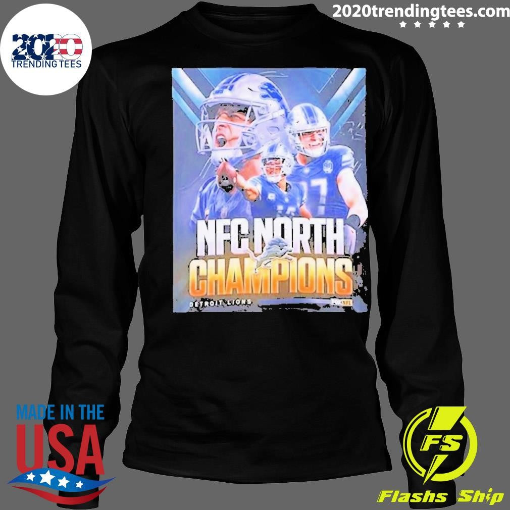 Funny Detroit Lions 2023 Nfc North Division Champions - Adult & Kids T-Shirts, Sweatshirts & Hoodies apparel design preview 4