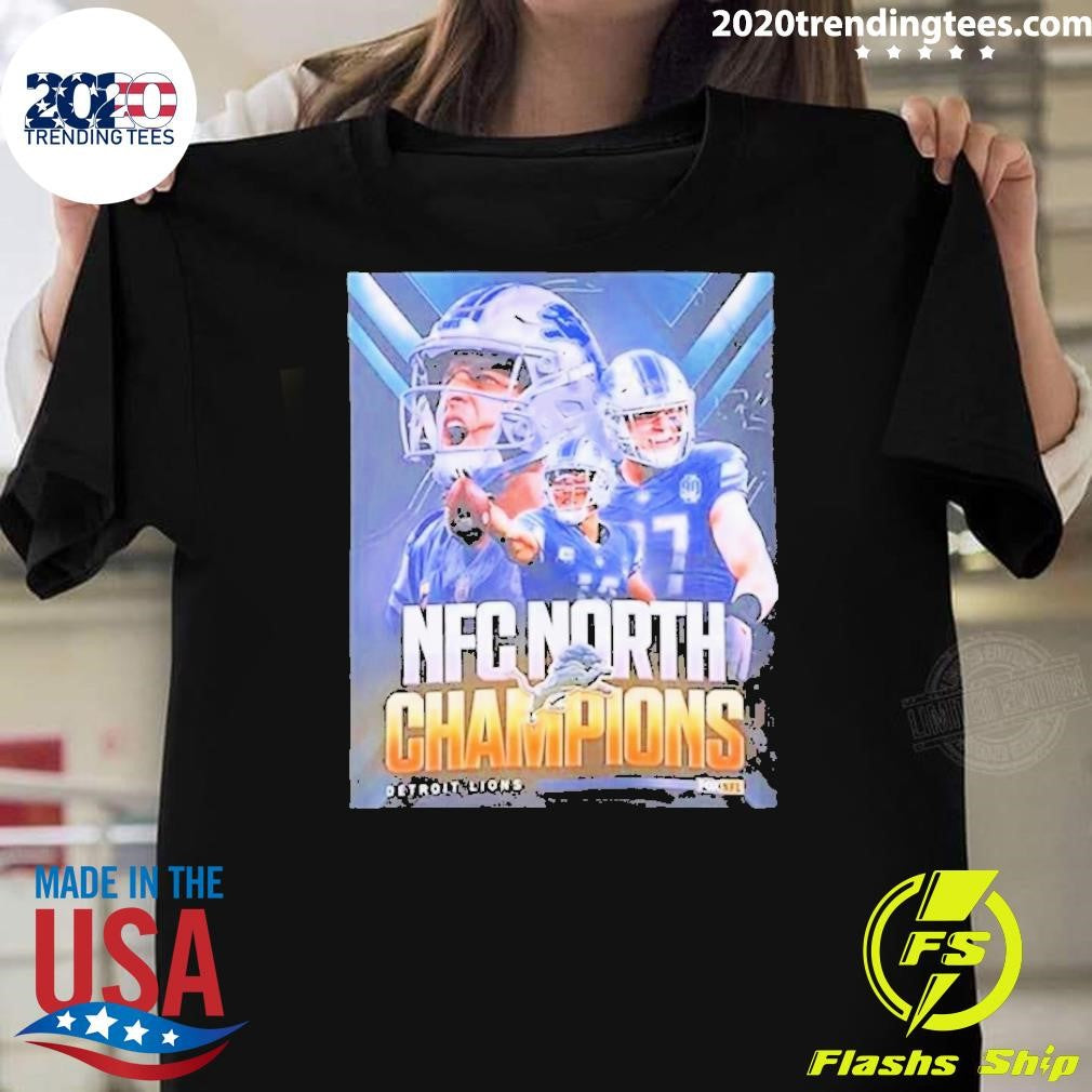 Funny Detroit Lions 2023 Nfc North Division Champions - Adult & Kids T-Shirts, Sweatshirts & Hoodies apparel design preview 1