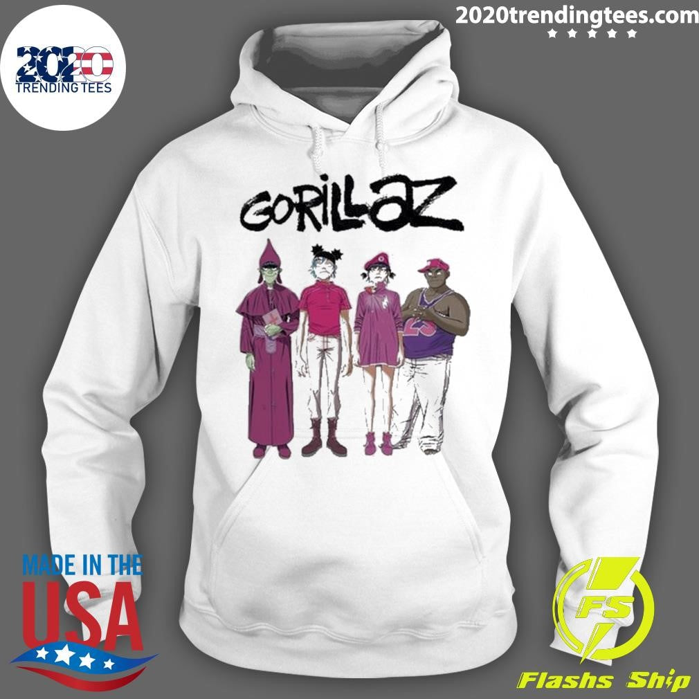 Funny Gorillaz Cracker Island Standing Group - Adult & Kids T-Shirts, Sweatshirts & Hoodies apparel design preview 2