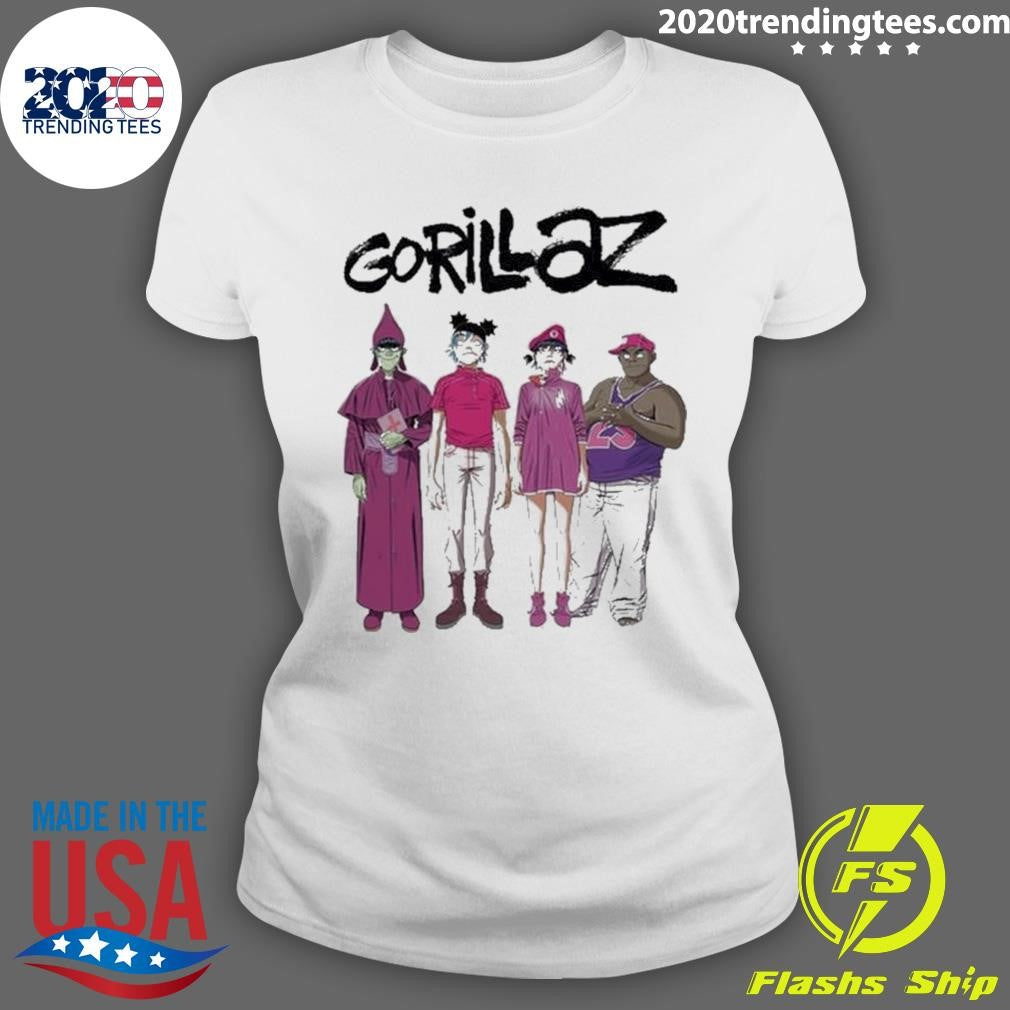Funny Gorillaz Cracker Island Standing Group - Adult & Kids T-Shirts, Sweatshirts & Hoodies apparel design preview 3