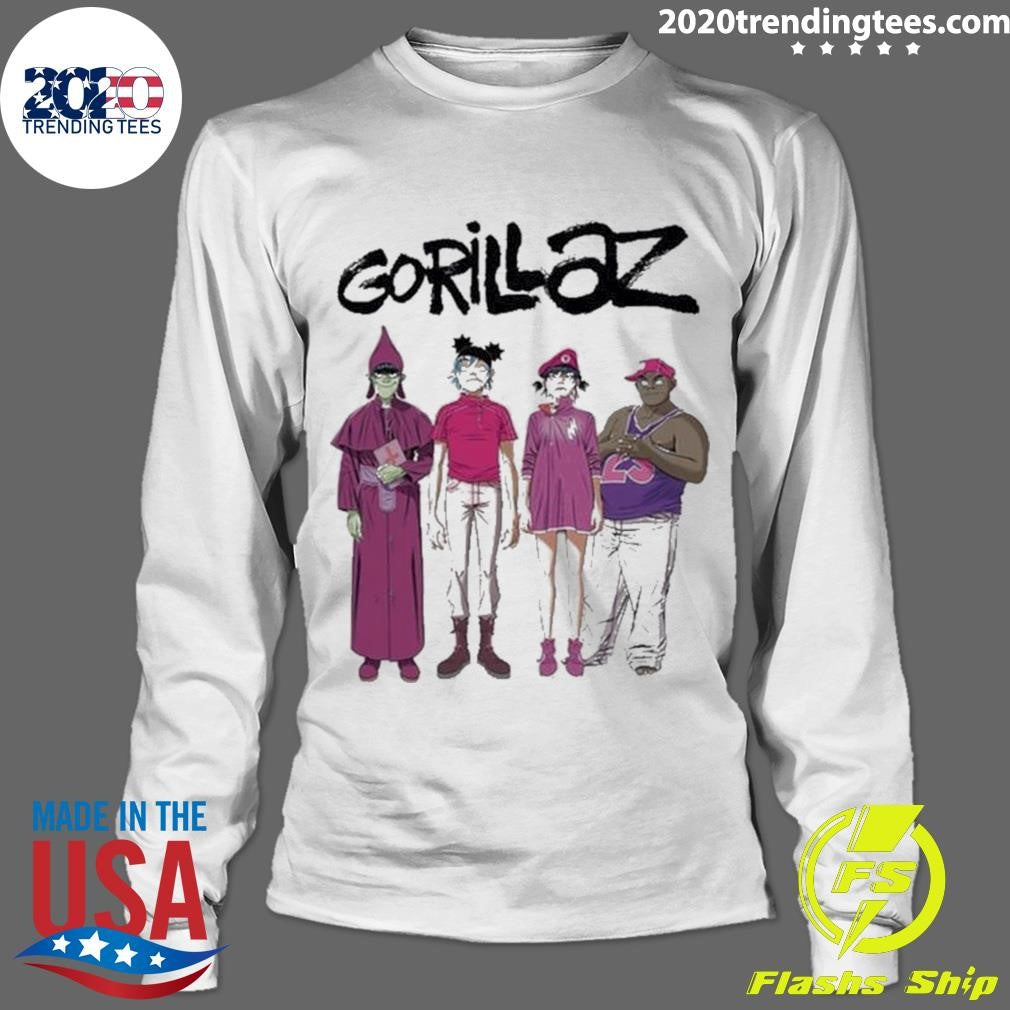 Funny Gorillaz Cracker Island Standing Group - Adult & Kids T-Shirts, Sweatshirts & Hoodies apparel design preview 4