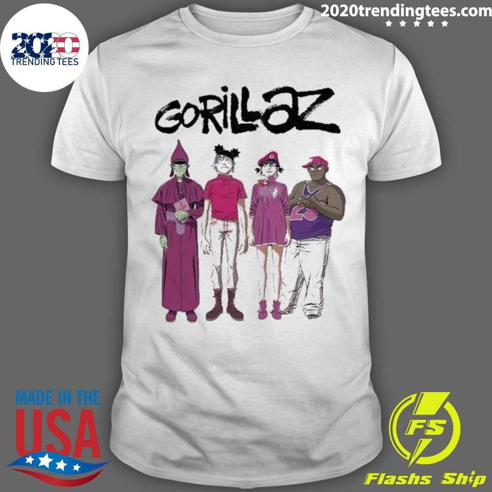 Funny Gorillaz Cracker Island Standing Group - Adult & Kids T-Shirts, Sweatshirts & Hoodies apparel design preview 1