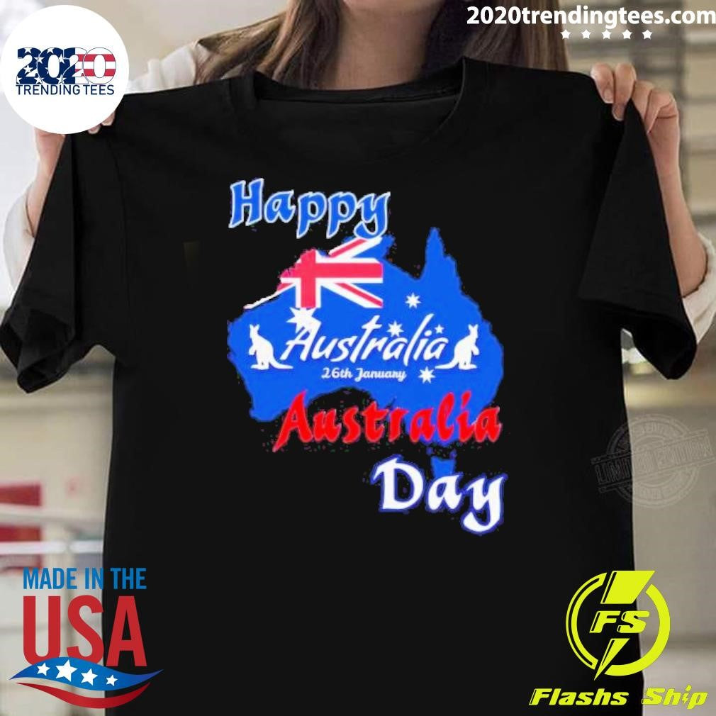 Funny Happy Australia Day 26th January - Adult & Kids T-Shirts, Sweatshirts & Hoodies apparel design preview 1