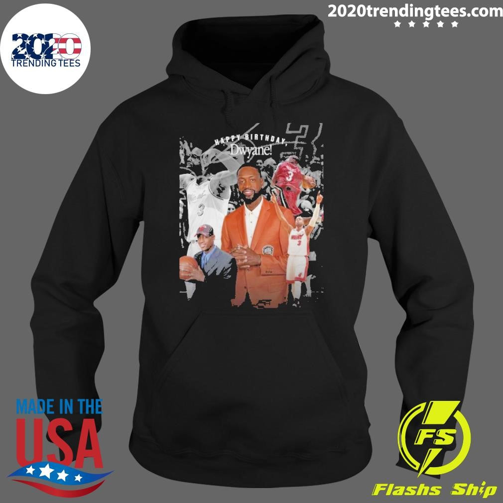 Funny Happy Birthday Dwyane Wade Miami Heat Legend - Adult & Kids T-Shirts, Sweatshirts & Hoodies apparel design preview 2
