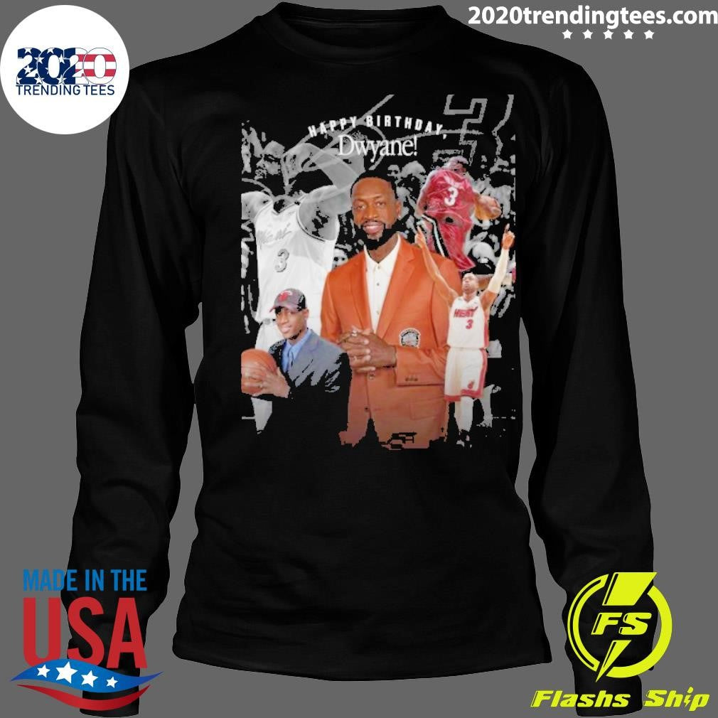 Funny Happy Birthday Dwyane Wade Miami Heat Legend - Adult & Kids T-Shirts, Sweatshirts & Hoodies apparel design preview 4