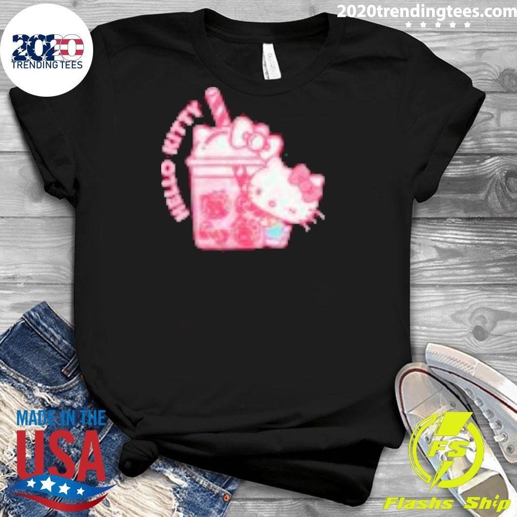 Funny Hello Kitty Bubble Tea - Adult & Kids T-Shirts, Sweatshirts & Hoodies apparel design preview 3
