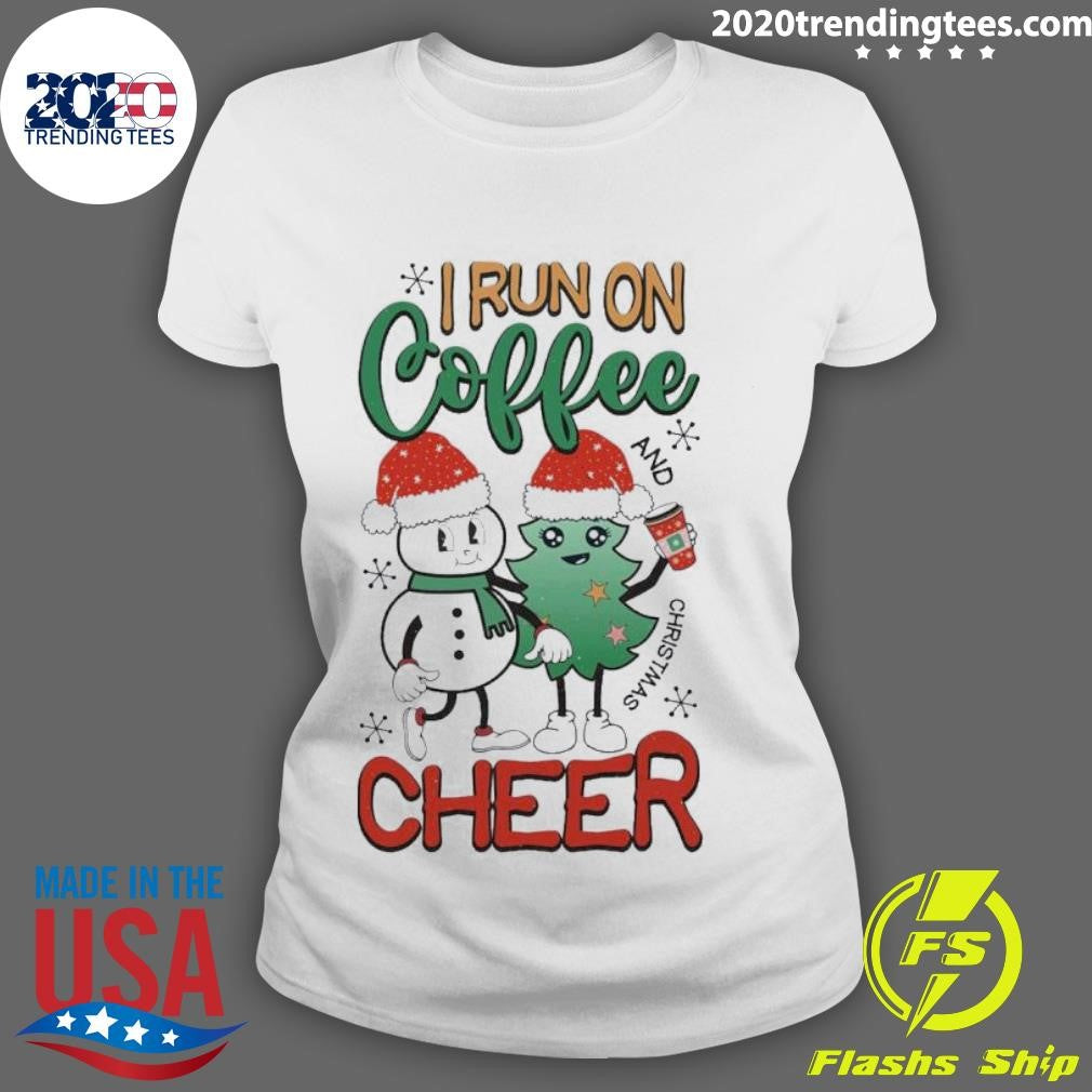 Funny I Run On Coffee And Christmas Cheers - Adult & Kids T-Shirts, Sweatshirts & Hoodies apparel design preview 3