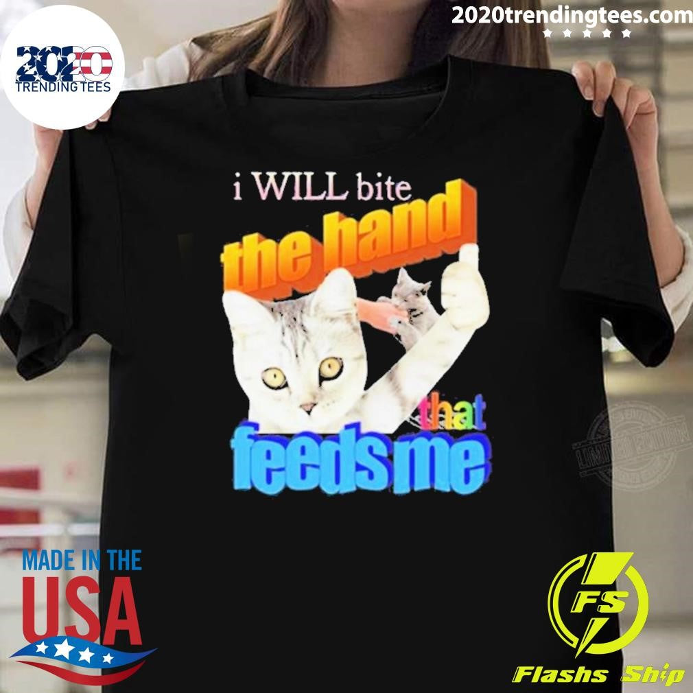 Funny I Will Bite The Hand That Feeds Me - Adult & Kids T-Shirts, Sweatshirts & Hoodies apparel design preview 1