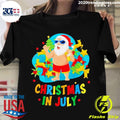 Funny In July Santa Claus Tree Summer Oversized - Adult & Kids T-Shirts, Sweatshirts & Hoodies apparel design preview 1