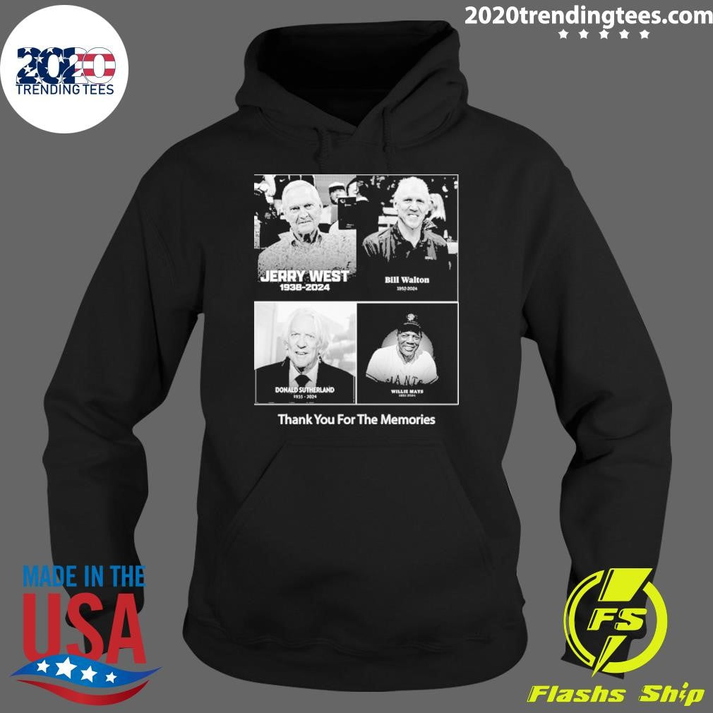 Funny Jerry West Bill Walton Donald Sutherland And - Adult & Kids T-Shirts, Sweatshirts & Hoodies apparel design preview 2