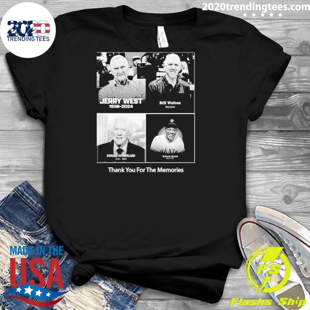 Funny Jerry West Bill Walton Donald Sutherland And - Adult & Kids T-Shirts, Sweatshirts & Hoodies apparel design preview 3