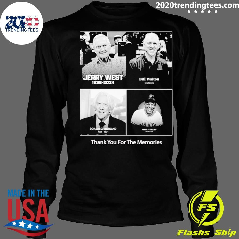 Funny Jerry West Bill Walton Donald Sutherland And - Adult & Kids T-Shirts, Sweatshirts & Hoodies apparel design preview 4